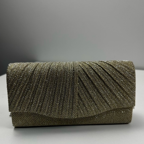 Golden evening clutch purse - Picture 1 of 4